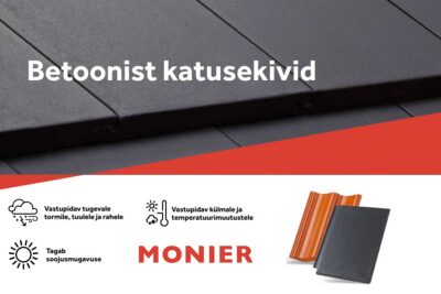 Monier betoonkatusekivid – testitud põhjamaistes tingimustes, vastupidavad külmale ja tuulele.